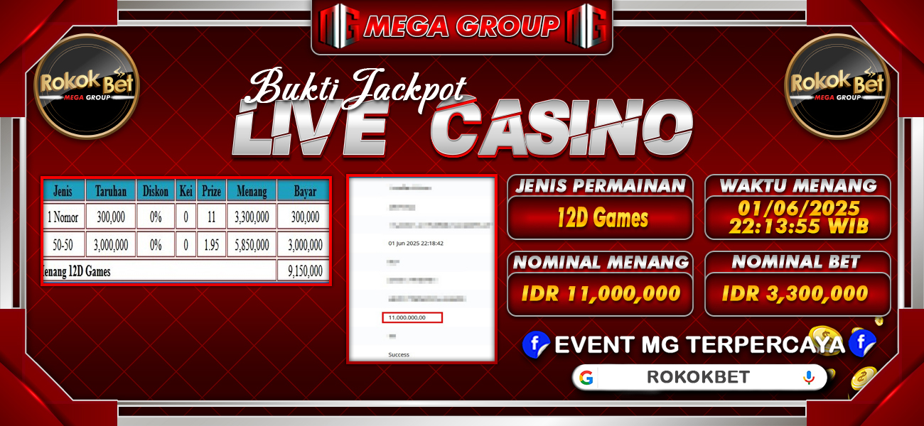 Bukti JP situs Rokokbet hari Senin, 02 Juni 2025